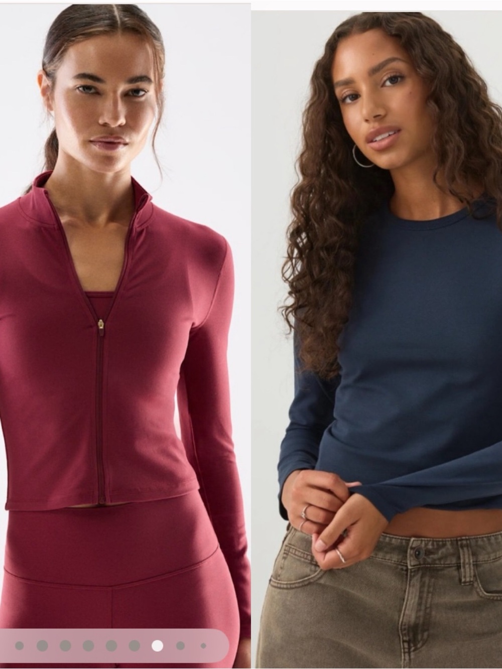 Aritzia Contour Butter Limit Zip-Up Cropped Longsleeve Tops Size L|XL NEW|NWOT